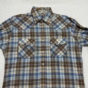Vintage Campus Rugged Country Long Sleeve Western Shirt Men’s Size 16-16.5